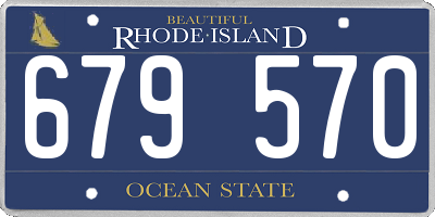 RI license plate 679570