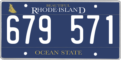 RI license plate 679571