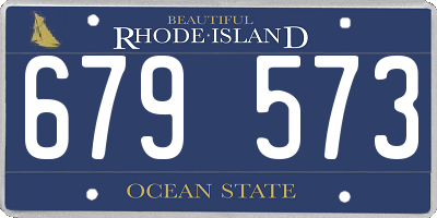 RI license plate 679573