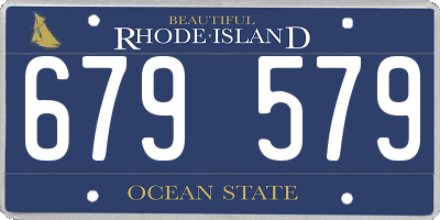 RI license plate 679579