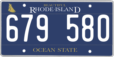 RI license plate 679580