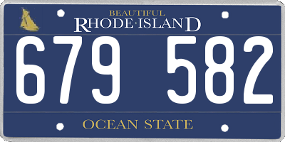 RI license plate 679582