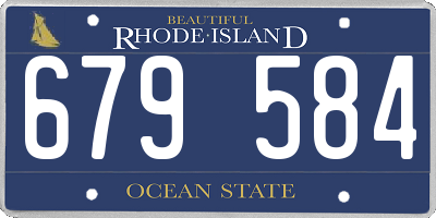 RI license plate 679584