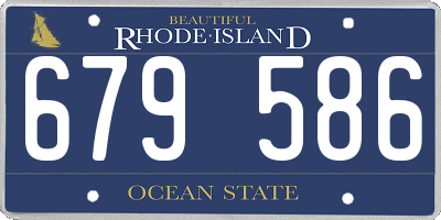RI license plate 679586