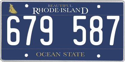 RI license plate 679587
