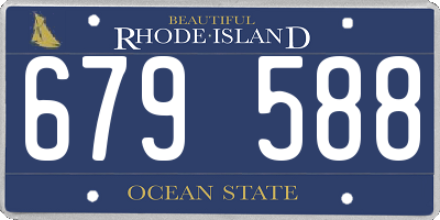 RI license plate 679588