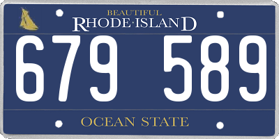 RI license plate 679589