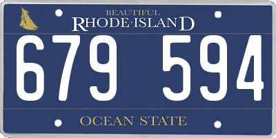 RI license plate 679594