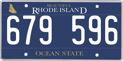 RI license plate 679596