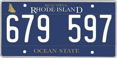 RI license plate 679597