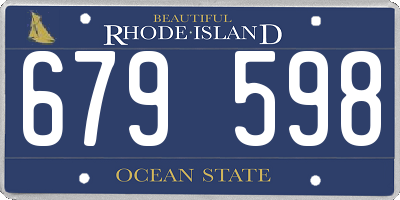 RI license plate 679598