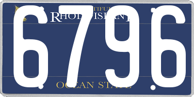 RI license plate 6796