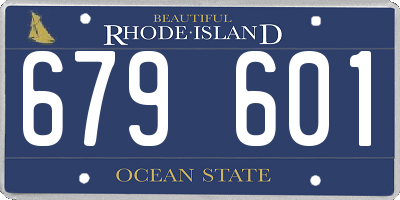 RI license plate 679601