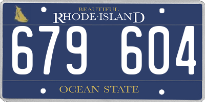 RI license plate 679604
