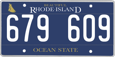 RI license plate 679609
