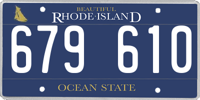 RI license plate 679610