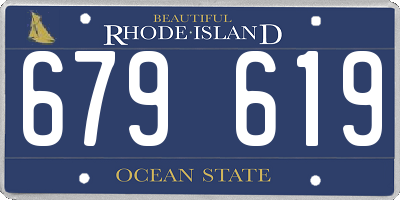 RI license plate 679619