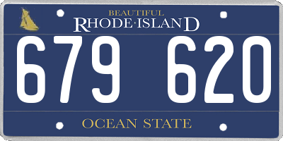 RI license plate 679620
