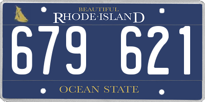 RI license plate 679621