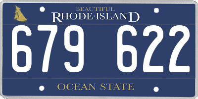 RI license plate 679622