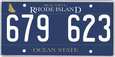 RI license plate 679623