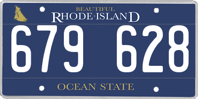 RI license plate 679628