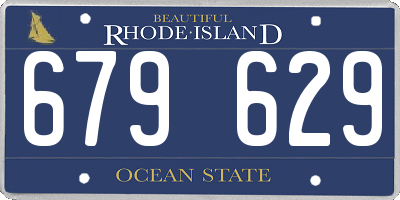 RI license plate 679629