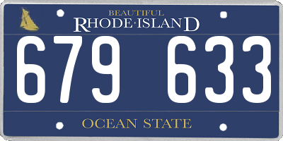 RI license plate 679633