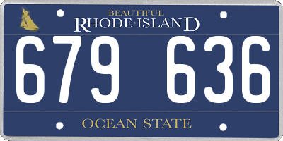 RI license plate 679636