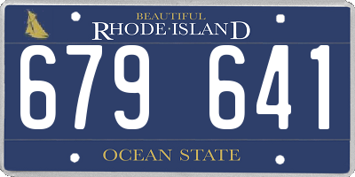 RI license plate 679641