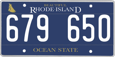 RI license plate 679650