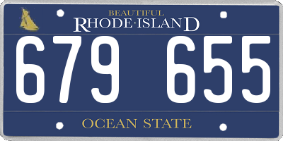 RI license plate 679655