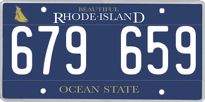 RI license plate 679659