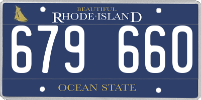RI license plate 679660
