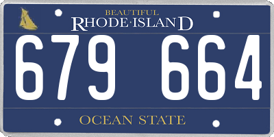 RI license plate 679664