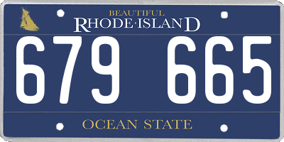 RI license plate 679665