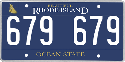 RI license plate 679679