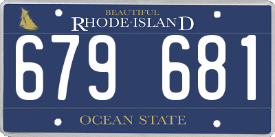RI license plate 679681