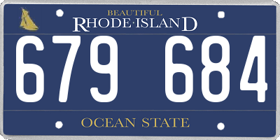 RI license plate 679684