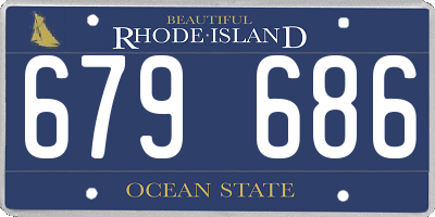 RI license plate 679686