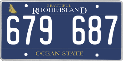 RI license plate 679687