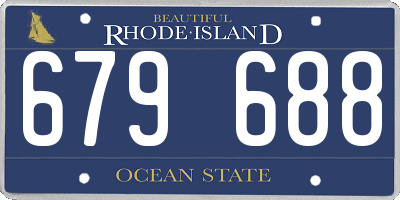 RI license plate 679688