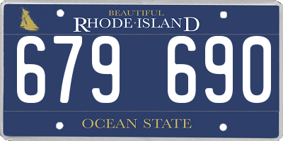 RI license plate 679690