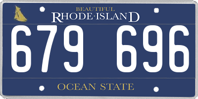 RI license plate 679696