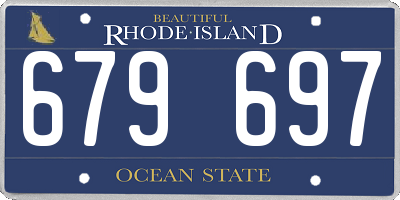 RI license plate 679697