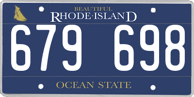 RI license plate 679698