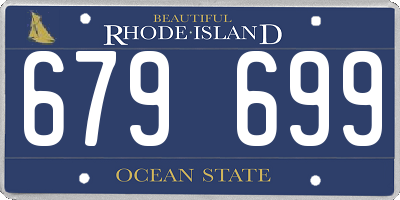 RI license plate 679699