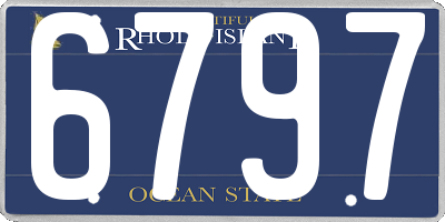 RI license plate 6797