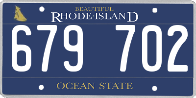 RI license plate 679702