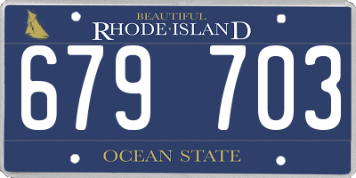 RI license plate 679703